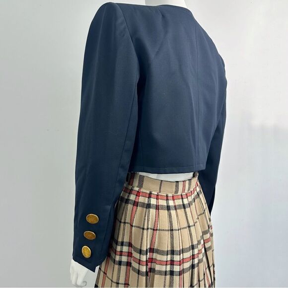 Vintage Givenchy Cropped Open Front Blazer - Picture 5 of 13